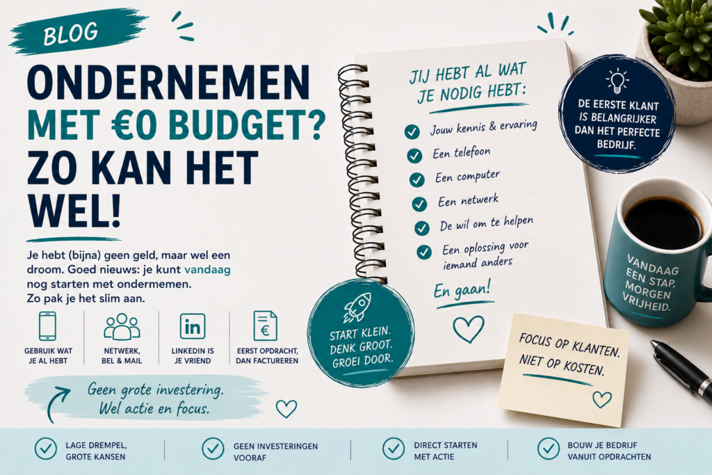Ondernemen met 0 euro budget